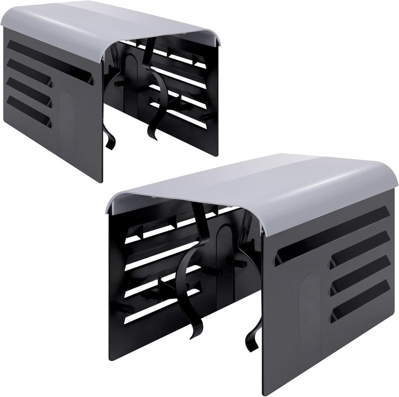 RunNico 2 Pack Pool Pump Covers for Outside Units - ABS Adjustable Pool Pump Motor Cover - Swimming Pool Motor Cover for Above Ground Protection - Image 1